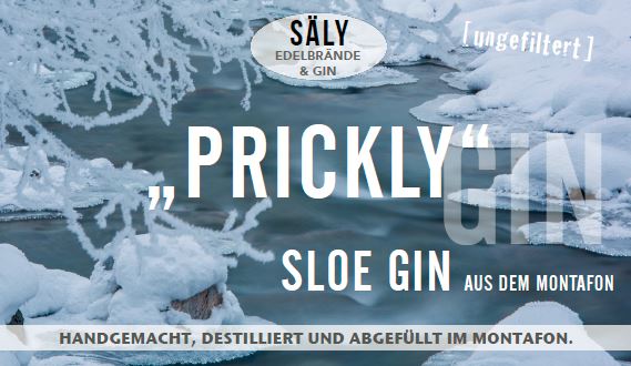 Etikett für Sälys Prickly Gin